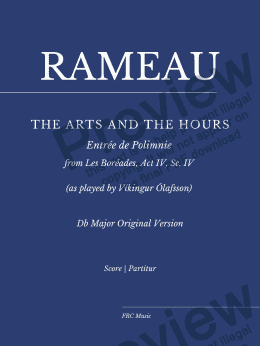 page one of Rameau: Les Boréades: "The Arts and the Hours" (as played by Víkingur Ólafsson) Db MAJOR (ORIGINAL)