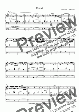 page one of Organ Solo: Cornet