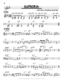 page one of Euphoria (Real Book – Melody & Chords)