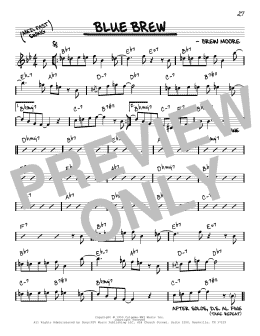 page one of Blue Brew (Real Book – Melody & Chords)