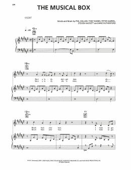 page one of The Musical Box (Piano, Vocal & Guitar Chords (Right-Hand Melody))