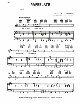 page one of Paperlate (Piano, Vocal & Guitar Chords (Right-Hand Melody))