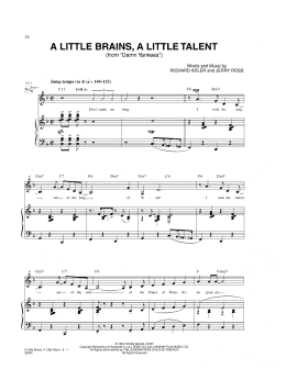 page one of A Little Brains, A Little Talent (from Damn Yankees) (Piano & Vocal)