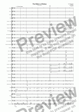 page one of The Riders of Rohan - Concert Band