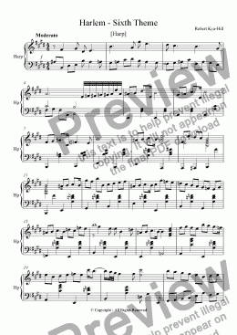 page one of Harlem - Sixth Theme [ Harp ]