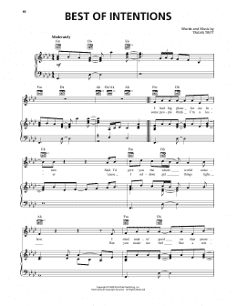 page one of Best Of Intentions (Piano, Vocal & Guitar Chords (Right-Hand Melody))