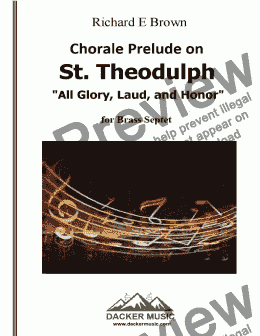page one of Chorale Prelude on St. Theodulph