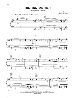 page one of The Pink Panther (Piano Solo)