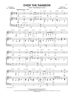 page one of Over The Rainbow (from The Wizard Of Oz) (Piano, Vocal & Guitar Chords (Right-Hand Melody))