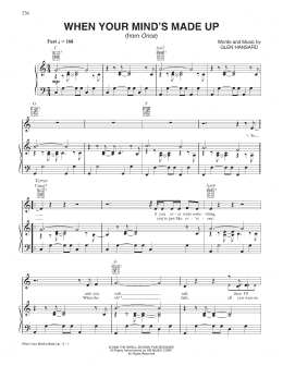 page one of When Your Mind's Made Up (from Once) (Piano, Vocal & Guitar Chords (Right-Hand Melody))