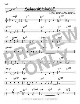 page one of Shall We Dance? (Real Book – Melody & Chords)