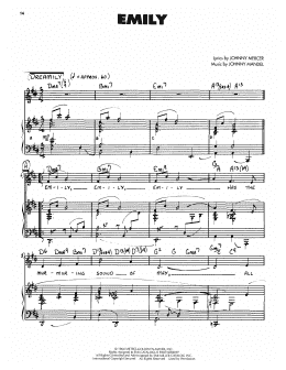 page one of Emily (Piano, Vocal & Guitar Chords (Right-Hand Melody))