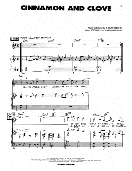 page one of Cinnamon And Clove (Piano, Vocal & Guitar Chords (Right-Hand Melody))