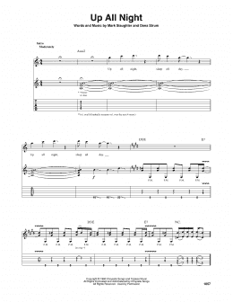 page one of Up All Night (Guitar Tab)