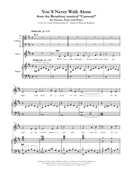 page one of You'll Never Walk Alone (from Carousel) (SATB Choir)