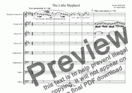 page one of The Little Shepherd (Brass Octet) (Concert Brass instruments)