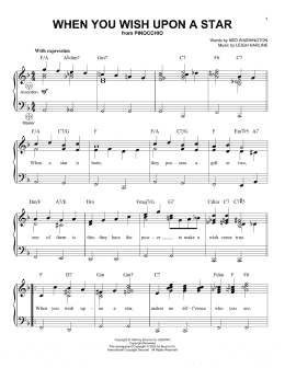 page one of When You Wish Upon A Star (from Pinocchio) (Accordion)