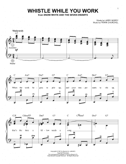 page one of Whistle While You Work (from Snow White And The Seven Dwarfs) (Accordion)