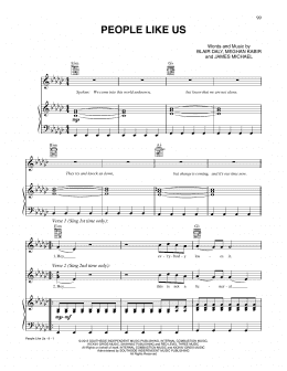 page one of People Like Us (Piano, Vocal & Guitar Chords (Right-Hand Melody))