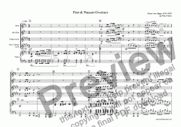 page one of Poet & Peasant Overture [Suppe] W.W. 4tet+Pno
