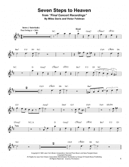 page one of Seven Steps To Heaven (Alto Sax Transcription)