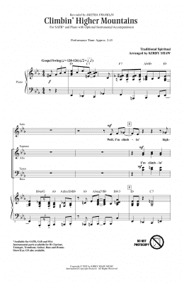 page one of Climbin' Higher Mountains (arr. Kirby Shaw) (SATB Choir)