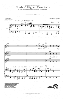 page one of Climbin' Higher Mountains (arr. Kirby Shaw) (SSA Choir)
