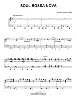page one of Soul Bossa Nova (Piano Solo)