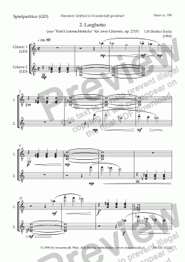 page one of Fünf Gutenachtstücke: 2. Larghetto (GD/Score)