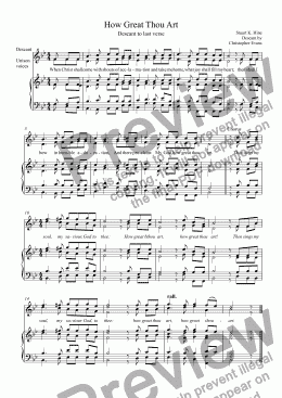page one of How Great Thou Art-Descant