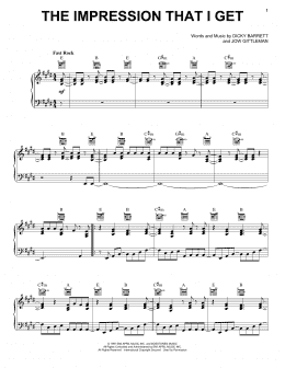 page one of The Impression That I Get (Piano, Vocal & Guitar Chords (Right-Hand Melody))