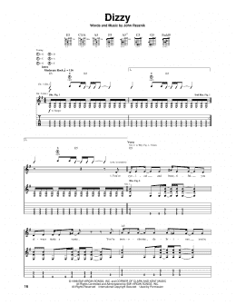 page one of Dizzy (Guitar Tab)