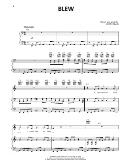 page one of Blew (Piano, Vocal & Guitar Chords (Right-Hand Melody))