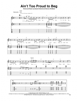 page one of Ain't Too Proud To Beg (Guitar Tab)