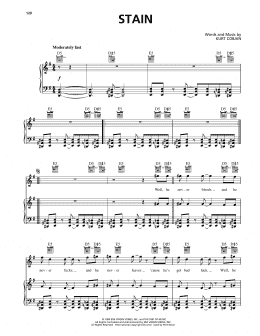 page one of Stain (Piano, Vocal & Guitar Chords (Right-Hand Melody))