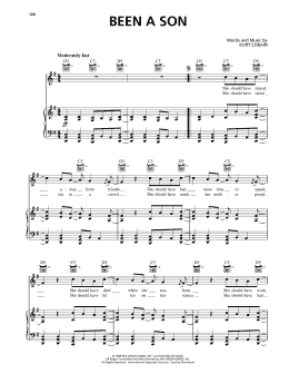 page one of Been A Son (Piano, Vocal & Guitar Chords (Right-Hand Melody))