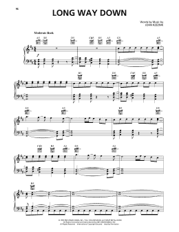 page one of Long Way Down (Piano, Vocal & Guitar Chords (Right-Hand Melody))