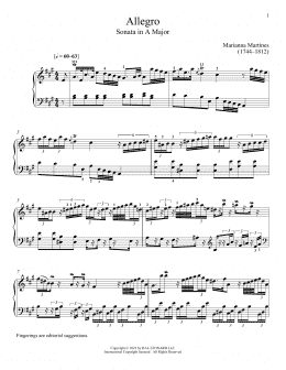 page one of Allegro (Piano Solo)