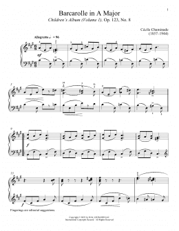 page one of Barcarolle (Piano Solo)