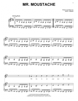 page one of Mr. Moustache (Piano, Vocal & Guitar Chords (Right-Hand Melody))