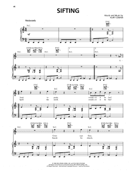 page one of Sifting (Piano, Vocal & Guitar Chords (Right-Hand Melody))