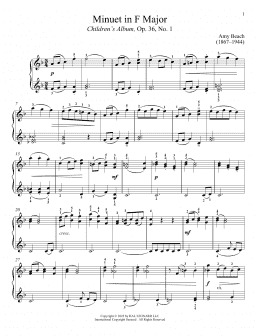 page one of Minuet (Piano Solo)