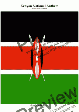 page one of Kenyan National Anthem (Ee Mungu Nguvu Yetu-Oh God of All Creation) for Symphony Orchestra
