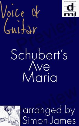 page one of Ave Maria D839 F. Schubert for Voice & Guitar
