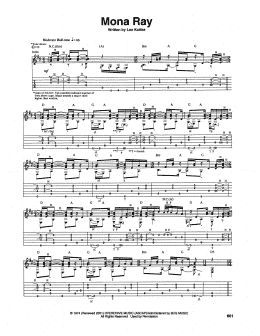 page one of Mona Ray (Guitar Tab)