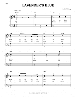 page one of Lavender's Blue (Easy Piano)