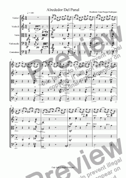 page one of Around the Honey Bee for violin solo and Orchestra