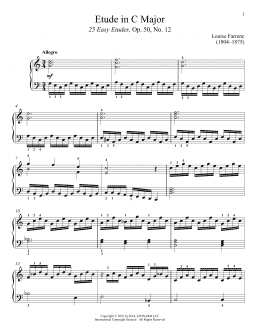 page one of Etude in C Major (Piano Solo)