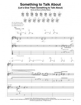 page one of Something To Talk About (Let's Give Them Something To Talk About) (Guitar Tab)