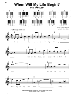 page one of When Will My Life Begin? (from Tangled) (Super Easy Piano)